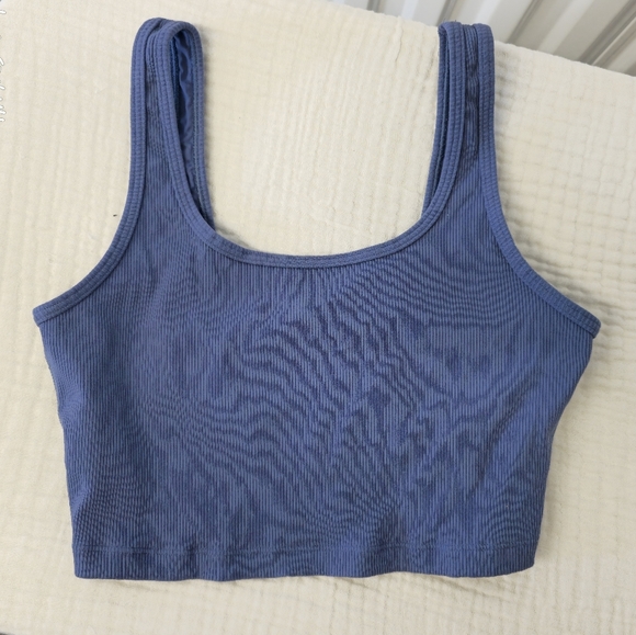 Off Line by Aerie Other - Offline by Aerie Blue Ribbed Bralette - Large - Comfy Chic
